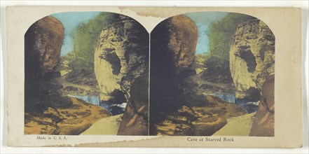 Cave at Starved Rock; American; about 1900; Color Photomechanical