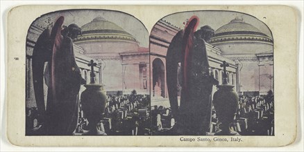 Campo Santo, Genoa, Italy; about 1905; Color Photomechanical