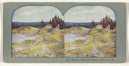 Mammoth Paint Pots, Firehole Basin, Y.N.P; American; about 1900; Color Photomechanical