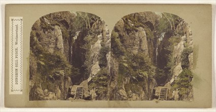 Dungeon Gill Force, Westmoreland; British; about 1860; Hand-colored Albumen silver print
