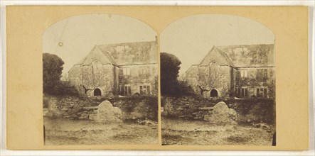 Fardel. The house in which Sir W. Raleigh was, not, born; British; about 1860; Albumen silver print