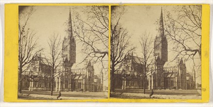 View of  British church; British; about 1860; Albumen silver print