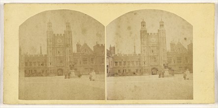 Eton College, The Quadrangle; British; about 1860; Albumen silver print