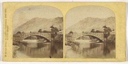 Grange Bridge, Borrowdale, Cumberland, Gate Crag in the background; British; about 1860; Albumen silver print