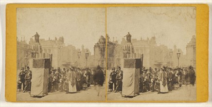 London. Crimea Monument, Waterloo Place; British; about 1860; Albumen silver print