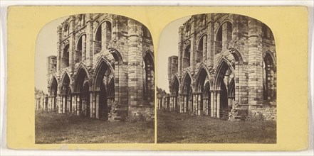 Whitby Abbey - South Aisle looking West; British; about 1860; Albumen silver print