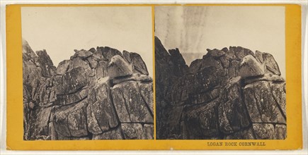 Logan Rock Cornwall; British; about 1860; Albumen silver print