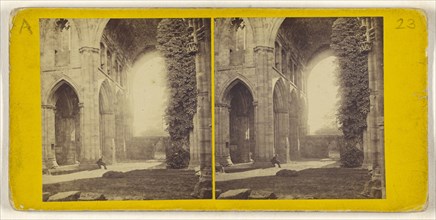 Melrose Abbey - The Nave; British; about 1860; Albumen silver print