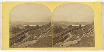 Langdale Pike, Bow Fell and Loughrigg Tarn; British; about 1860; Albumen silver print