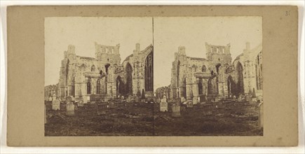 Melrose Abbey; British; about 1865; Albumen silver print
