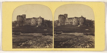 Chepstow Castle, from the River; British; about 1865; Albumen silver print