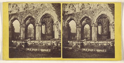 Fumet Abbey, Chapel Windows; British; about 1865; Albumen silver print