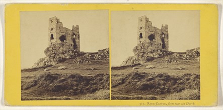 Roch Castle, from near the Church; British; about 1865; Albumen silver print
