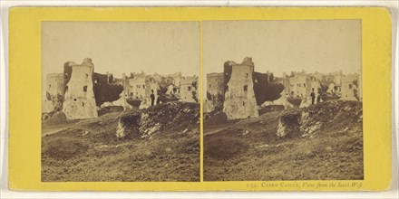 Carew Castle, View from the South Weft; British; about 1865; Albumen silver print