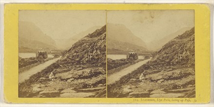 Llanberis, Llyn Peris, looking up Pass; British; about 1865; Albumen silver print