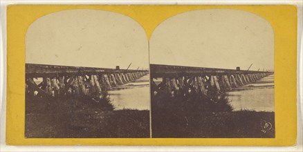 North Platt Bridge, 1st Crossing; British; about 1865; Albumen silver print