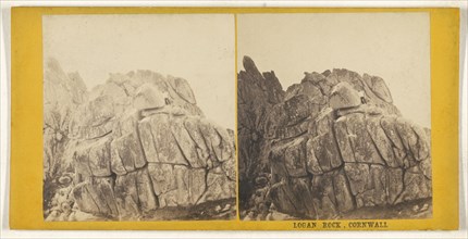 Logan Rock, Cornwall; British; about 1865; Albumen silver print