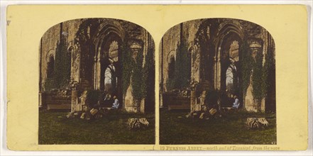 Furness Abbey - north end of Transept from the nave; British; about 1865; Hand-colored Albumen silver print