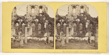 Furness Abbey. Interior of Chapter House; British; about 1860; Albumen silver print