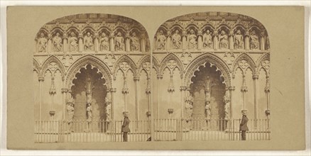 England. West Front, Litchfield Cathedral; British; about 1865; Albumen silver print