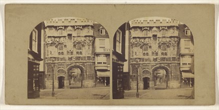 Christ Church Gateway, Canterbury; British; about 1865; Albumen silver print