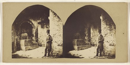 Baptismal Font. Castle of Cashel., Chapel., British; about 1860; Albumen silver print