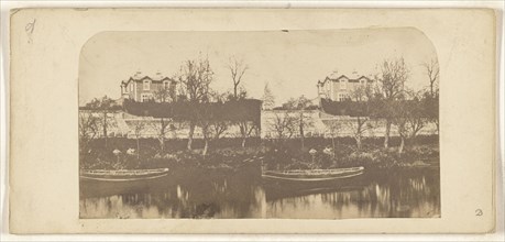 Geo. Hurewoods House as seen from the Bunker of the Gipping; British; about 1860; Salted paper print