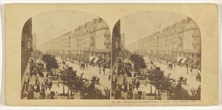 Boulevart de Sebastopol, a Paris. - Vue Instantanee; French; 1860s; Albumen silver print