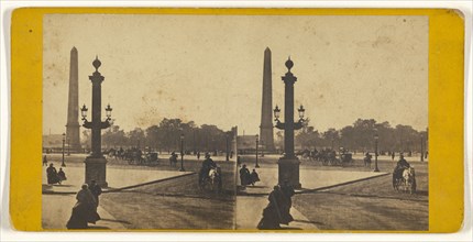 Place de la Concorde; French; 1860s; Albumen silver print