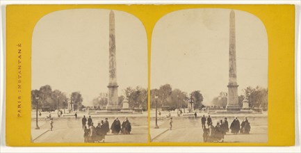 Obelisk, Paris; French; 1860s; Albumen silver print