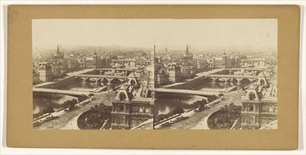 Panorama of Paris, France; French; 1860s; Albumen silver print
