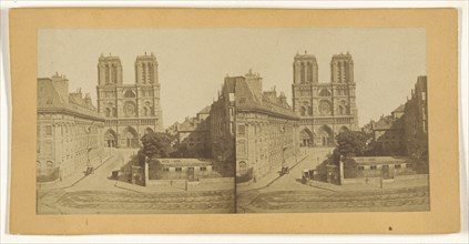 Notre Dame; French; 1860s; Albumen silver print