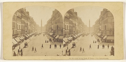 Rue de la Paix, a Paris. - Vue Instantanee; French; 1860s; Albumen silver print