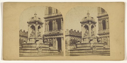 fontaine St. Sulpice; French; about 1865; Albumen silver print