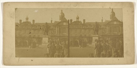 La place Royale a Caen; French; about 1865; Albumen silver print