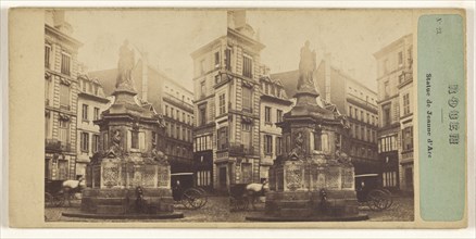 Rouen. Statue de Jeanne d'Arc; French; about 1865; Albumen silver print