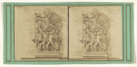 Le chant du Depart. Arc de l'Etoile; French; about 1865; Albumen silver print