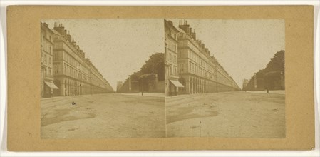 Rue de Rivoli; French; about 1860; Albumen silver print