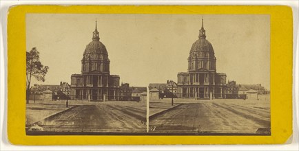French building; French; about 1865; Albumen silver print