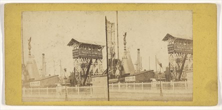 View of a French fair or carnival; French; about 1865; Albumen silver print