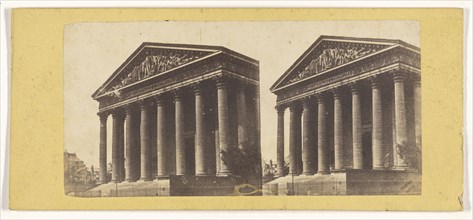 View of a French building with Greek or Roman style architecture; French; about 1865; Albumen silver print