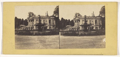 View of Fontainebleu?; French; about 1865; Albumen silver print