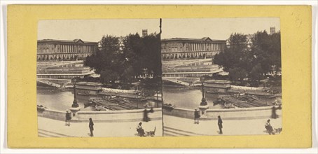 View of Fontainebleu?; French; about 1865; Albumen silver print