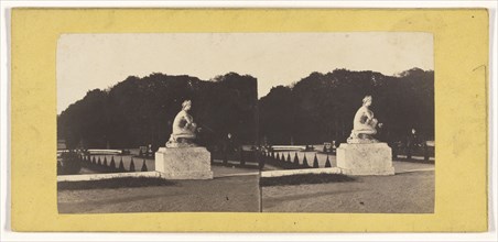 View of Fontainebleu?; French; about 1865; Albumen silver print