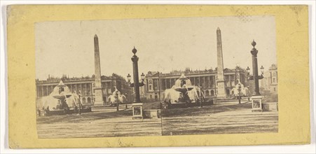 Place de la Concorde, Paris, France; French; about 1865; Albumen silver print