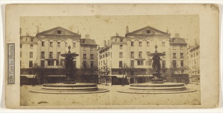 Lyon. Place des Celestins; French; about 1865; Albumen silver print
