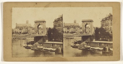 Le pont Louis Philippe; French; 1860; Albumen silver print