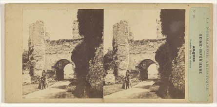 La Normandie Artistique. Seine-Inferieure. Arques. Premiere Cour du chateau; French; about 1860; Albumen silver print