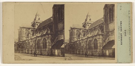 La Normandie Artistique. Eure. Grande Andelys. L'Eglise, cote nord, A; French; about 1860; Albumen silver print