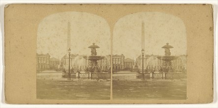 Place de la Concorde; French; about 1860; Albumen silver print